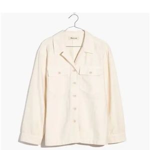 Madewell Drakefield Shirt Jacket Ecru - SMALL